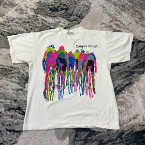 Vintage Oneita 90s T Shirt Sz Large Andrew Carson, Abstract Art Single Stitched